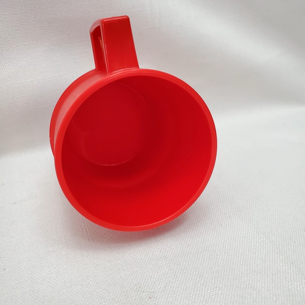 Vintage Tupperware Mug Red Snowflake ♡ Set Of 2 ♡ 1312-27 ♡ ADORABLE ♡ - Picture 6 of 11